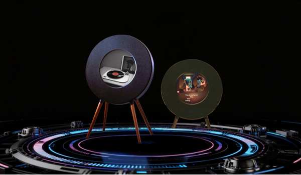 18‘’ record player with lyrics display